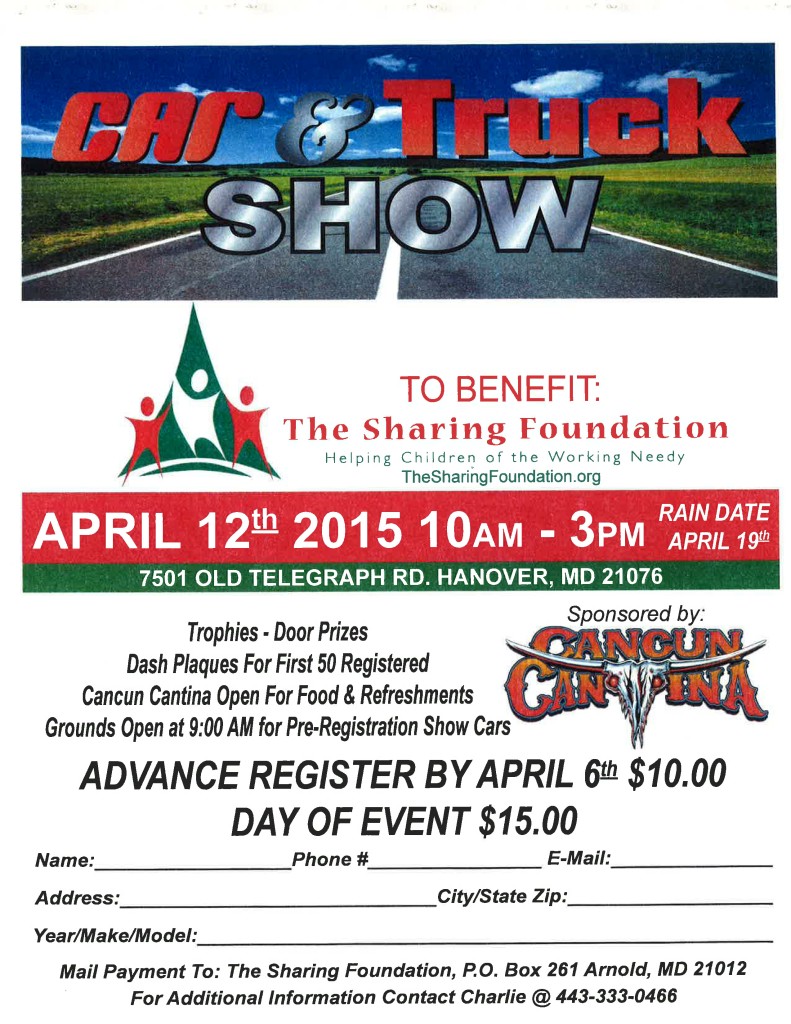 Car Show Flyer - The Sharing FoundationThe Sharing Foundation